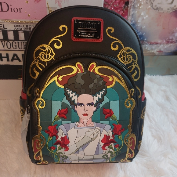Loungefly Handbags - Universal Monsters The Bride Of Frankenstein Stained Glass Loungefly NWT